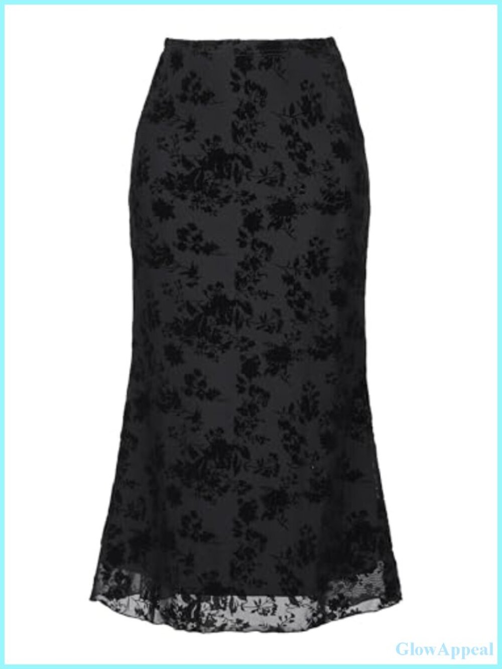 Mesh Fishtail Skirt High Waisted Mermaid Bodycon Midi Skirt